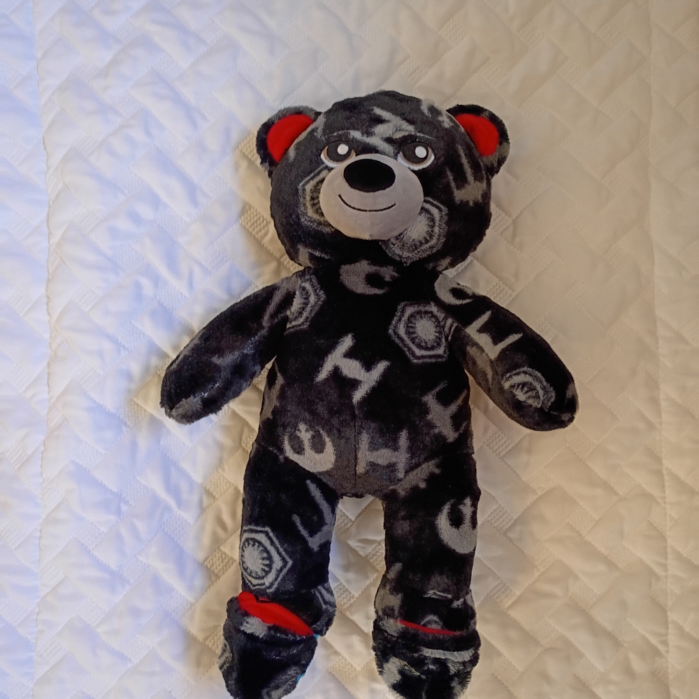 Build-A-Bear Star Wars Plush Black~Reversible Ears/Paws Red/Blue~16" 2017